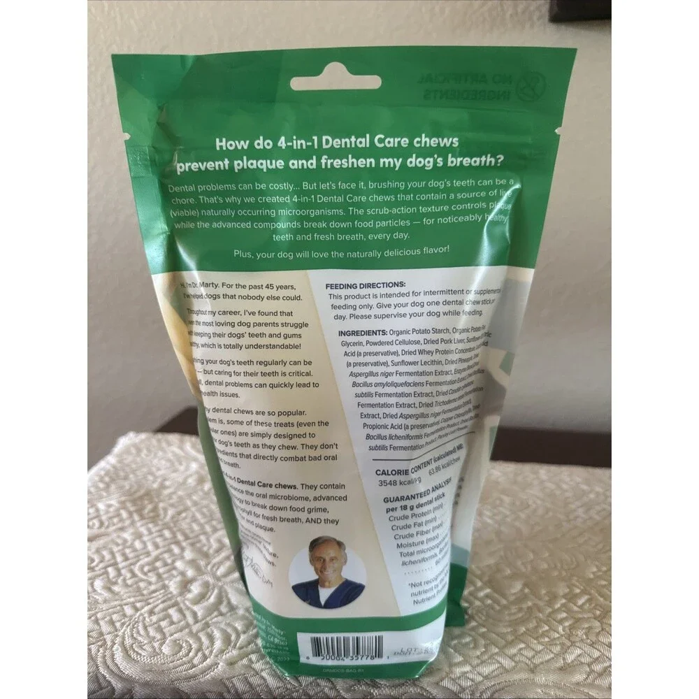 Dr. Marty Better Life Chews 4 in 1 Dental Care Sticks for Small Dogs 5-23 lbs